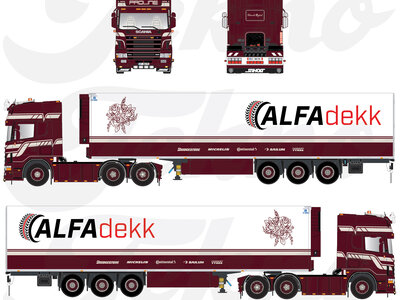 Tekno Tekno Scania 164G-580 Topline with 3-axle reefertrailer PROLINE