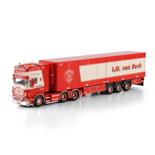 WSI WSI Scania R5 Topline 6x2 with 3-axle reefer trailer I.M. VAN HERK WSI WSI Scania R5 Topline 6x2 with 3-axle reefer trailer I.M. VAN HERK