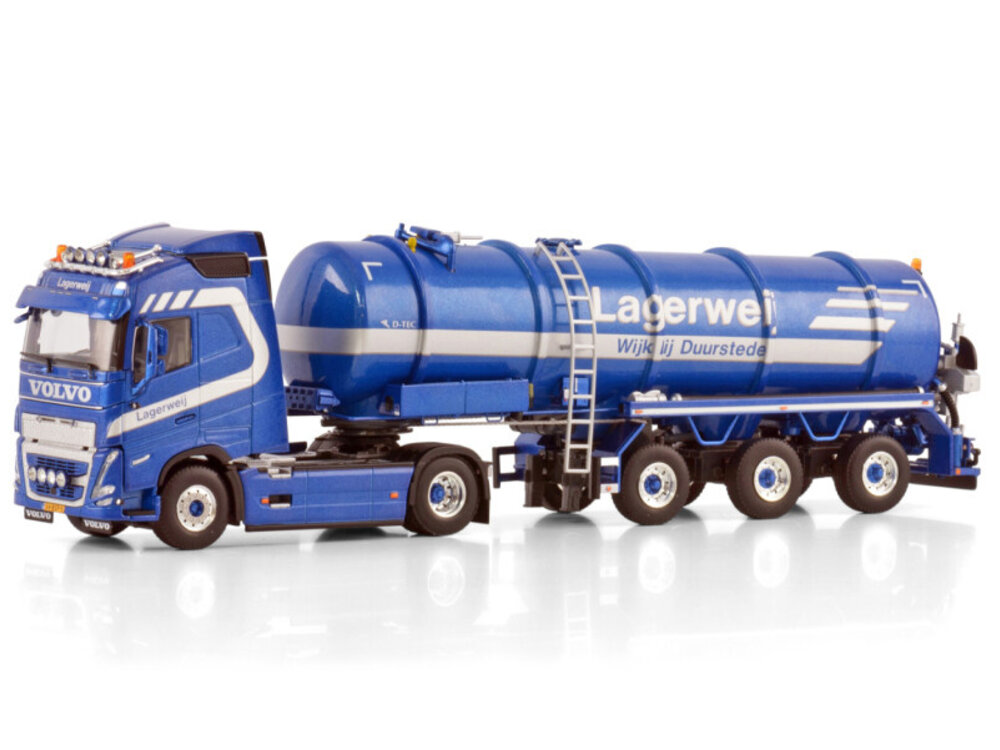 WSI WSI Volvo FH5 Globetrotter 4x2 with 3-axle vacuum tank trailer LAGERWEIJ