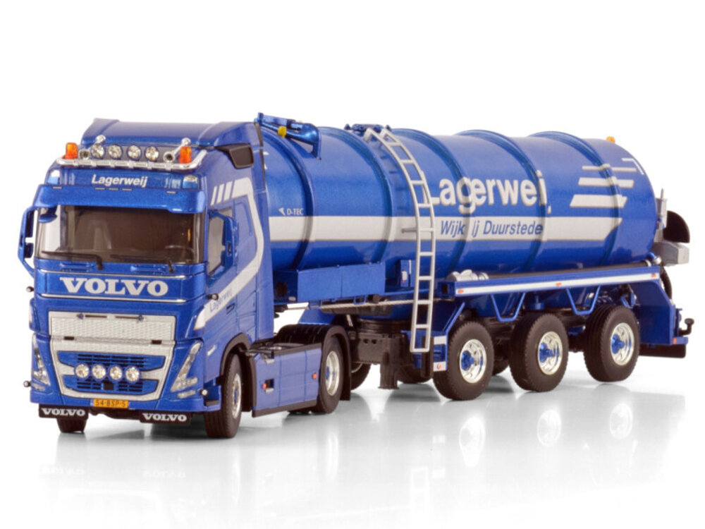 WSI WSI Volvo FH5 Globetrotter 4x2 with 3-axle vacuum tank trailer LAGERWEIJ