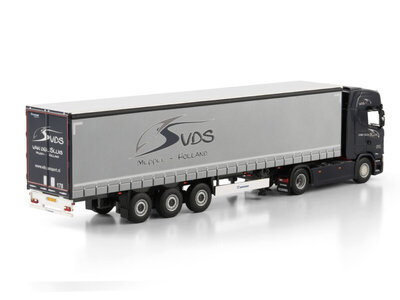 WSI WSI Scania S Highline 4x2 met 3-assige Schuifzeilen oplegger VAN DER SLUIS TRANSPORT