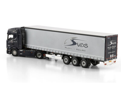 WSI WSI Scania S Highline 4x2 met 3-assige Schuifzeilen oplegger VAN DER SLUIS TRANSPORT