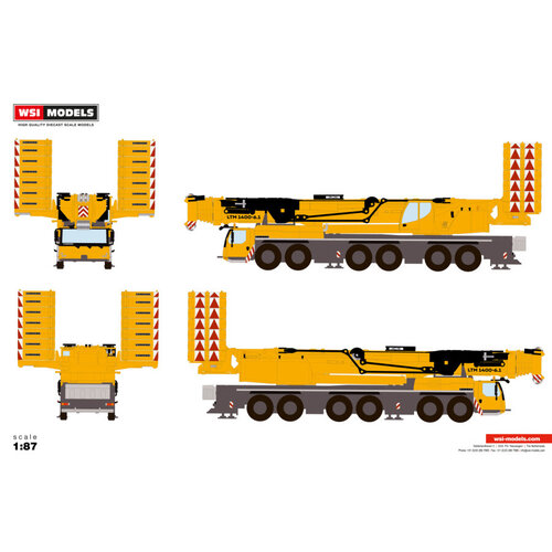 WSI WSI Liebherr LTM 1400-6.1 Mobile crane PREMIUM LINE / Schaal 1:87 WSI WSI Liebherr LTM 1400-6.1 Mobile crane PREMIUM LINE / Schaal 1:87