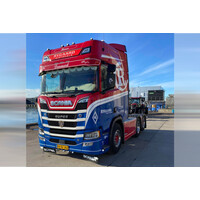 WSI Scania R Highline 6x2 with 4-axle flatbed trailer RYGAARD