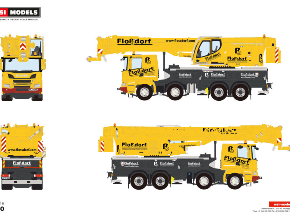 WSI WSI Scania P Low 8x4 Liebherr LTF 1060-4.1 FLOßDORF