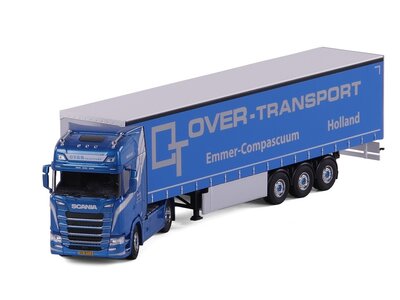 Cavallino Cavallino Scania S Highline 4x2 met 3-as schuifzeilenoplegger OVER TRANSPORT