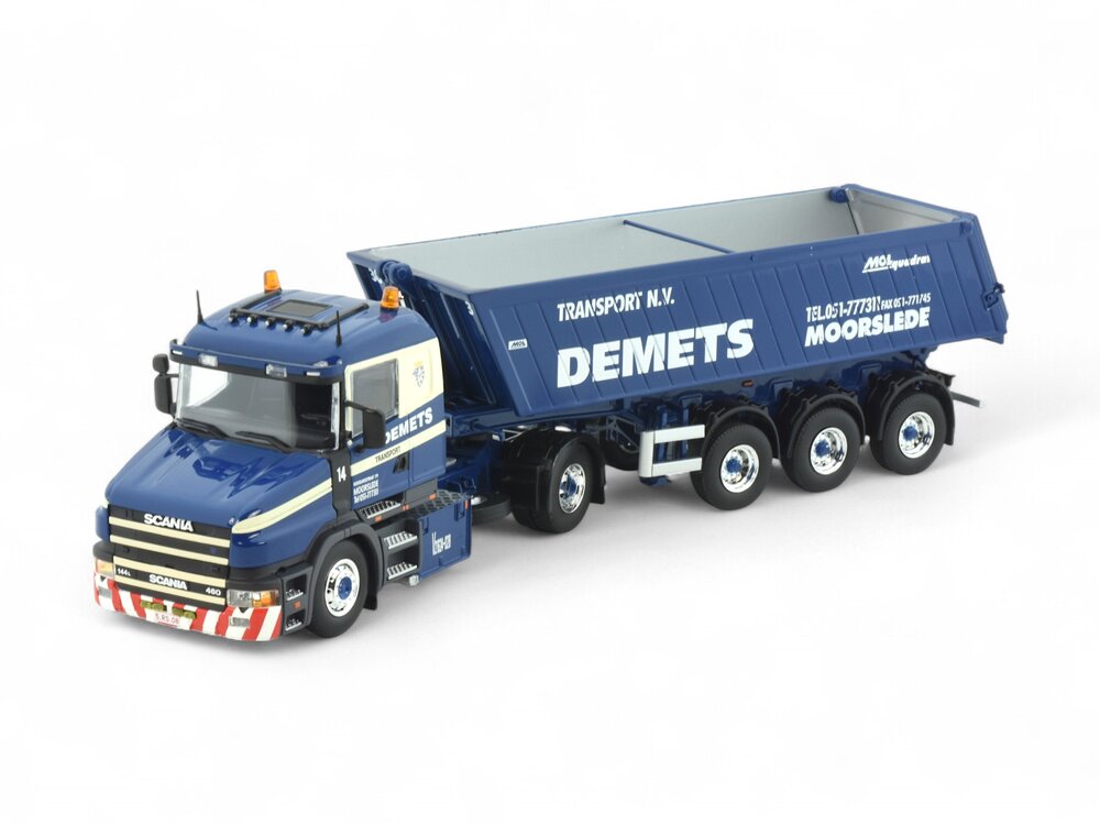 Tekno Tekno Scania T144-460 met 3-assige kipper oplegger DEMETS