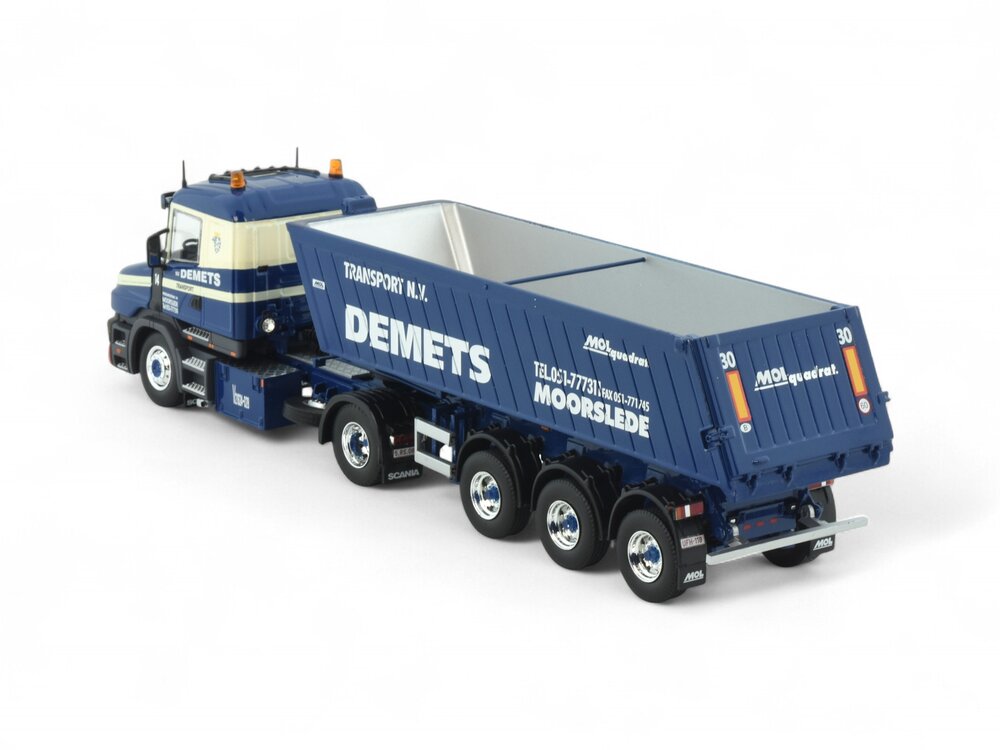 Tekno Tekno Scania T144-460 met 3-assige kipper oplegger DEMETS