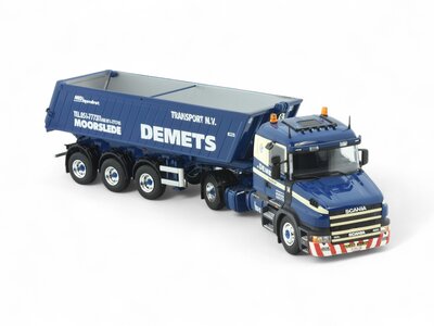 Tekno Tekno Scania T144-460 met 3-assige kipper oplegger DEMETS
