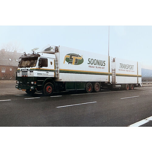 Tekno Tekno Scania 3-serie motorwagen met 2-assige wipkar SOONIUS Tekno Tekno Scania 3-serie motorwagen met 2-assige wipkar SOONIUS