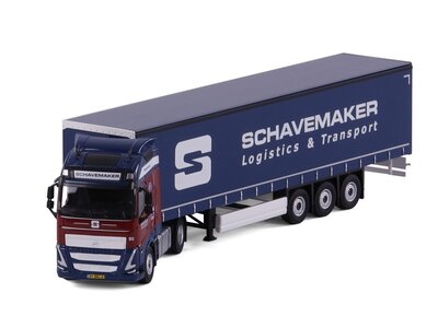 Cavallino Cavallino Volvo FH5 met 3-as schuifzeilen oplegger SCHAVEMAKER