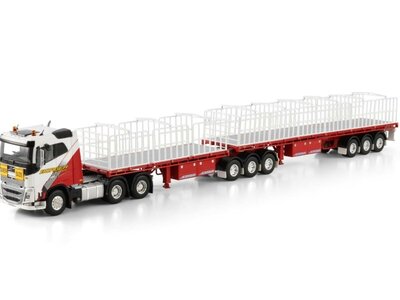 WSI WSI Volvo FH4 sleeper cab 6x4 + 3-axle  double flat top BORGER CRANES WSI WSI Volvo FH4 sleeper cab 6x4 + 3-axle  double flat top BORGER CRANES