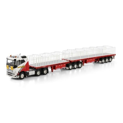 WSI WSI Volvo FH4 sleeper cab 6x4 + 3-axle double flat top BORGER CRANES WSI WSI Volvo FH4 sleeper cab 6x4 + 3-axle double flat top BORGER CRANES