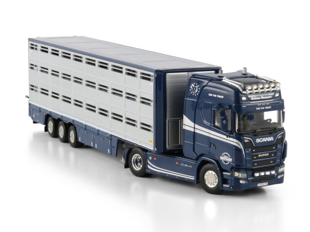 WSI WSI Scania S Highline 4x2 with 3-axle live stock trailer MOEYAERT