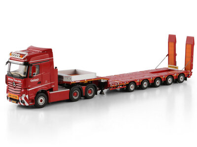 WSI WSI Mercedes-Benz Actros MP5 Big Space 6x4  met 5-assige manoovr NOOTEBOOM RED LINE