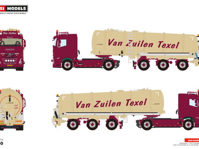 WSI WSI Volvo FH5 sleeper cab 4x2 with 3-axle vacuum tank trailer VAN ZUILEN TEXEL B.V.