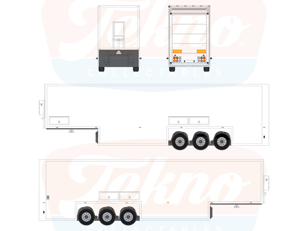 Tekno Tekno 3-assige Dubbeldekstrailer T.B.