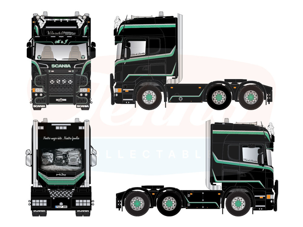 Tekno Tekno Scania R-serie Topline 6x2  VILARDELL TRANSPORT