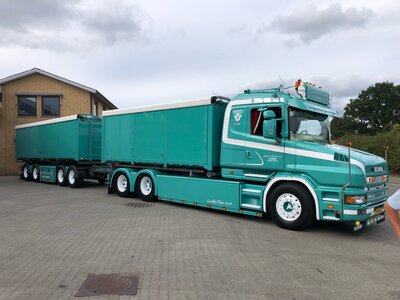 Tekno Tekno Scania 4-Serie Torpedo motorwagen met aanhanger JACOB PEDERSEN