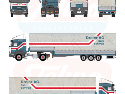 Tekno Tekno Iveco Turbostar met klassieke zwanenhals oplegger DREIER
