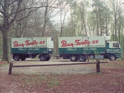 Tekno Tekno Scania 113M Rigid truck with 2-axle trailer BOOY TWELLO