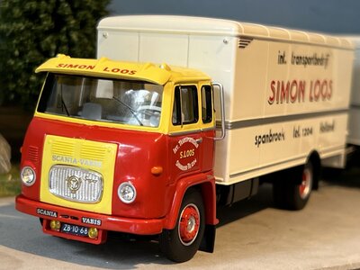 Tekno Tekno Scania LB76 Vabis motorwagen met 2-as aanhanger SIMON LOOS