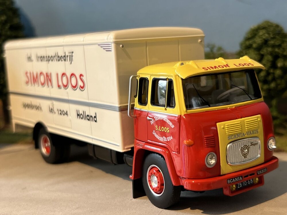 Tekno Tekno Scania LB76 Vabis Rigid truck with 2-axle trailer SIMON LOOS