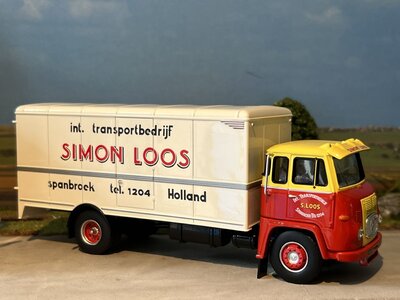 Tekno Tekno Scania LB76 Vabis Rigid truck with 2-axle trailer SIMON LOOS