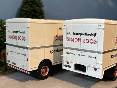 Tekno Tekno Scania LB76 Vabis motorwagen met 2-as aanhanger SIMON LOOS