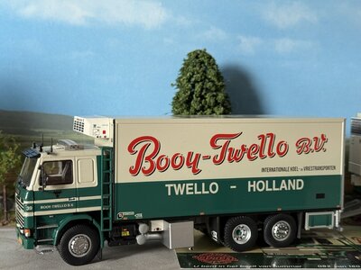 Tekno Tekno Scania 113M Motorwagen met 2-as schamelaanhanger BOOY TWELLO