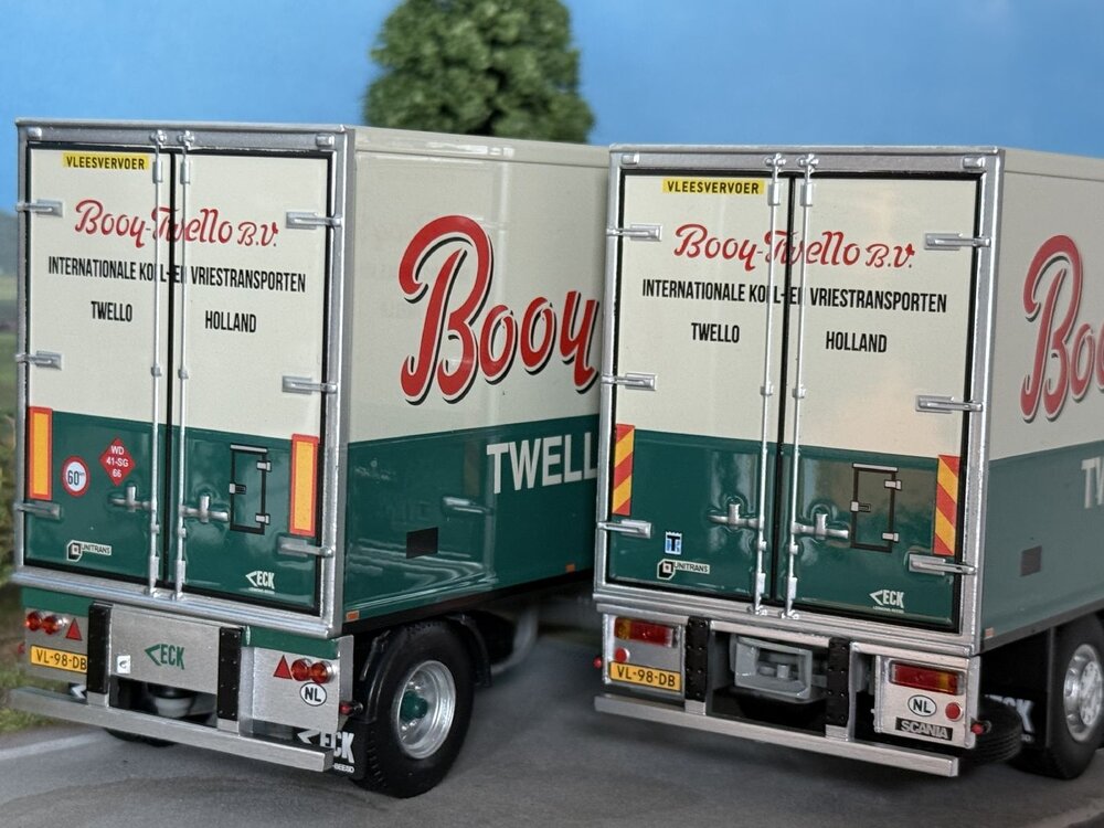 Tekno Tekno Scania 113M Motorwagen met 2-as schamelaanhanger BOOY TWELLO