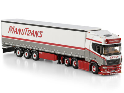 WSI WSI Scania R Highline 6x2 with 3-axle curtainside trailer MANUTRANS