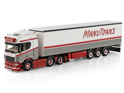 WSI WSI Scania R Highline 6x2 with 3-axle curtainside trailer MANUTRANS
