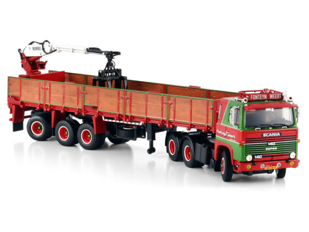 WSI WSI Scania 140 6x2 with 3-axle classic brick trailer FONTEIJN WEERT