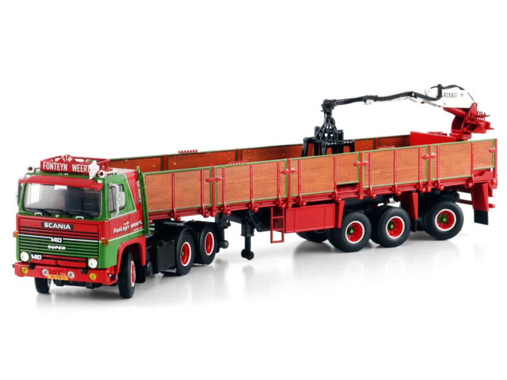 WSI WSI Scania 140 6x2 met 3-as classic stenenoplegger FONTEIJN WEERT