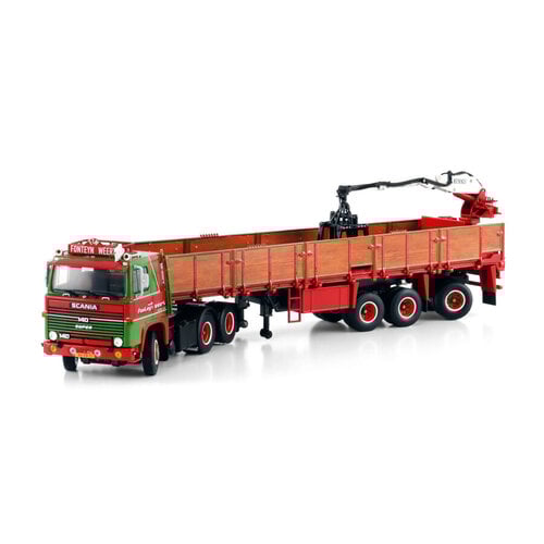 WSI WSI Scania 140 6x2 with 3-axle classic brick trailer FONTEIJN WEERT WSI WSI Scania 140 6x2 with 3-axle classic brick trailer FONTEIJN WEERT