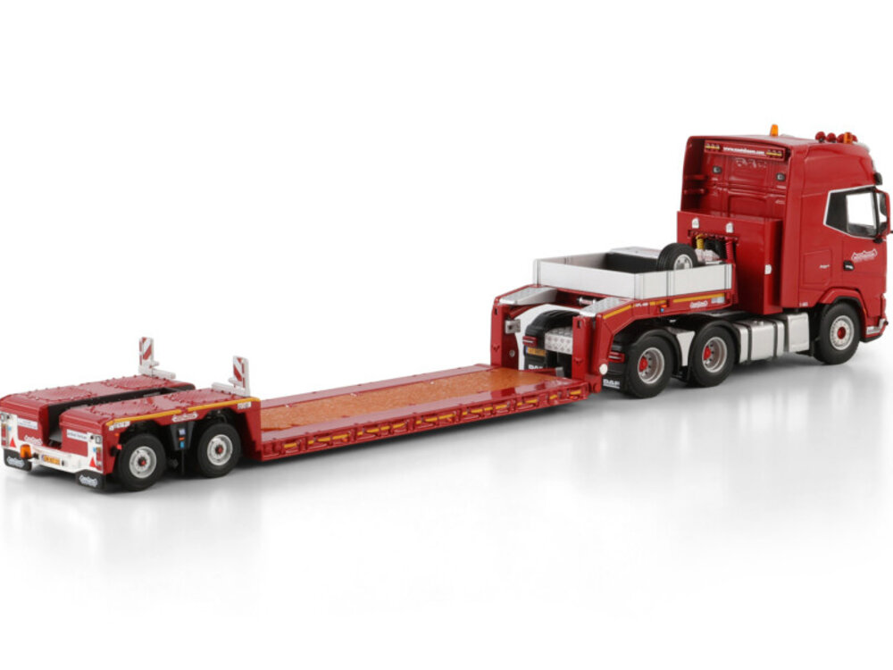 WSI WSI Daf XG+ 6x4  met 2-assige euro PX Lowloader NOOTEBOOM RED LINE