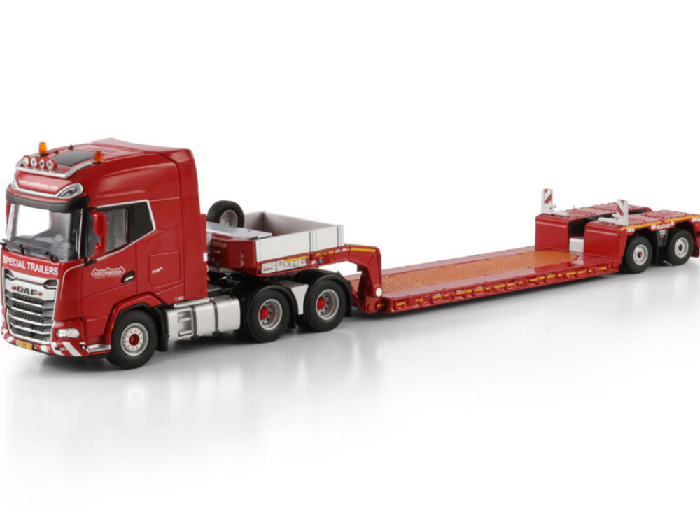 WSI WSI Daf XG+ 6x4  met 2-assige euro PX Lowloader NOOTEBOOM RED LINE