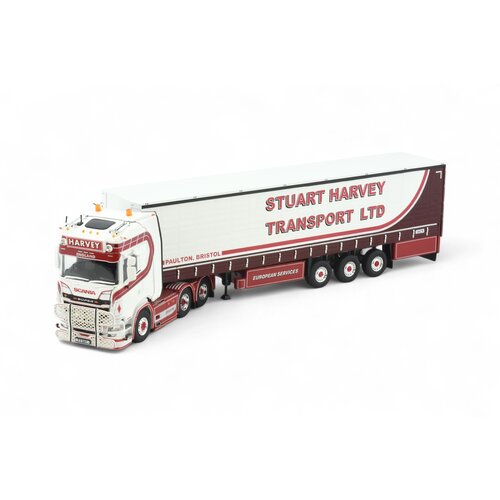 Tekno Tekno Scania Next Gen S-Highline with 3-axle curtainside trailer STUART HARVEY TRANSPORT Tekno Tekno Scania Next Gen S-Highline with 3-axle curtainside trailer STUART HARVEY TRANSPORT