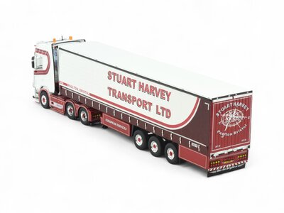 Tekno Tekno Scania Next Gen S-Highline met 3-assige schuifzeilen trailer STUART HARVEY TRANSPORT