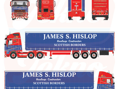 Tekno Tekno Volvo FH05 Globetrotter XL 6x2 with 3-axle tautliner JAMES S. HISLOP