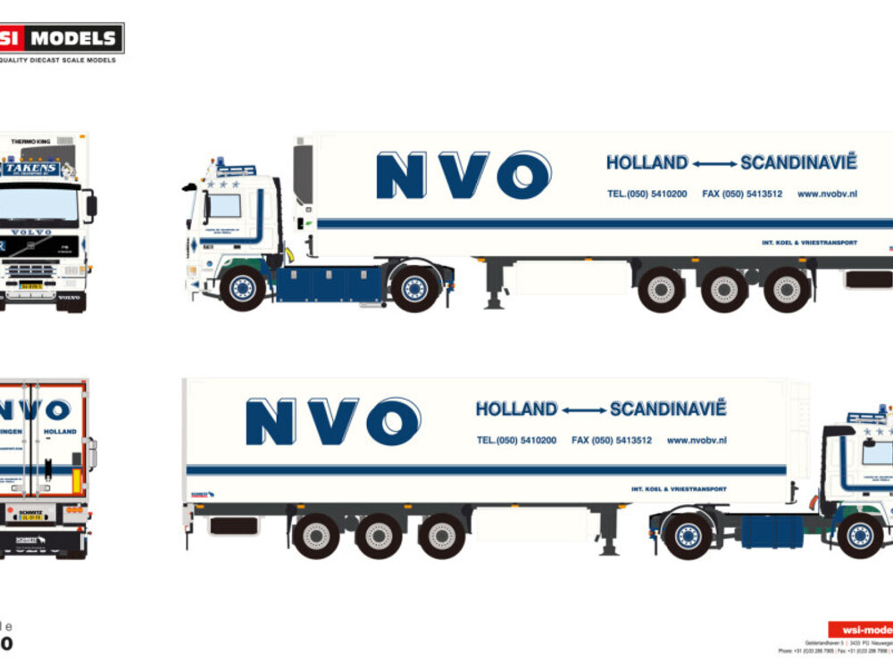 WSI WSI Volvo F16 4x2 met 3-assige koeloplegger TAKENS INTERNATIONAAL TRANSPORT B.V.