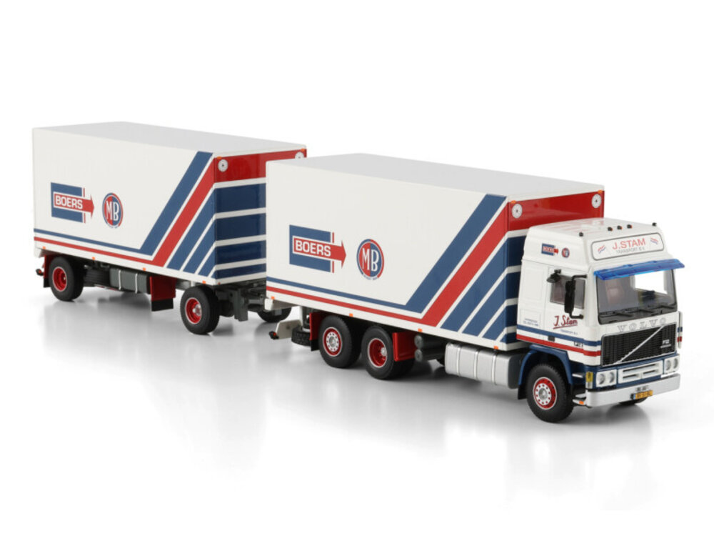 WSI WSI Volvo F12 Glob. 6x2 motorwagen met 2 as oplegger J. STAM / BOERS