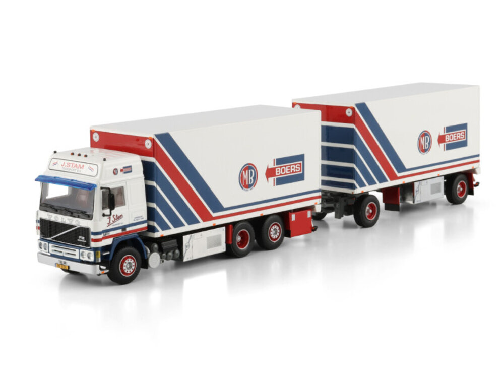 WSI WSI Volvo F12 Glob. 6x2 motorwagen met 2 as oplegger J. STAM / BOERS