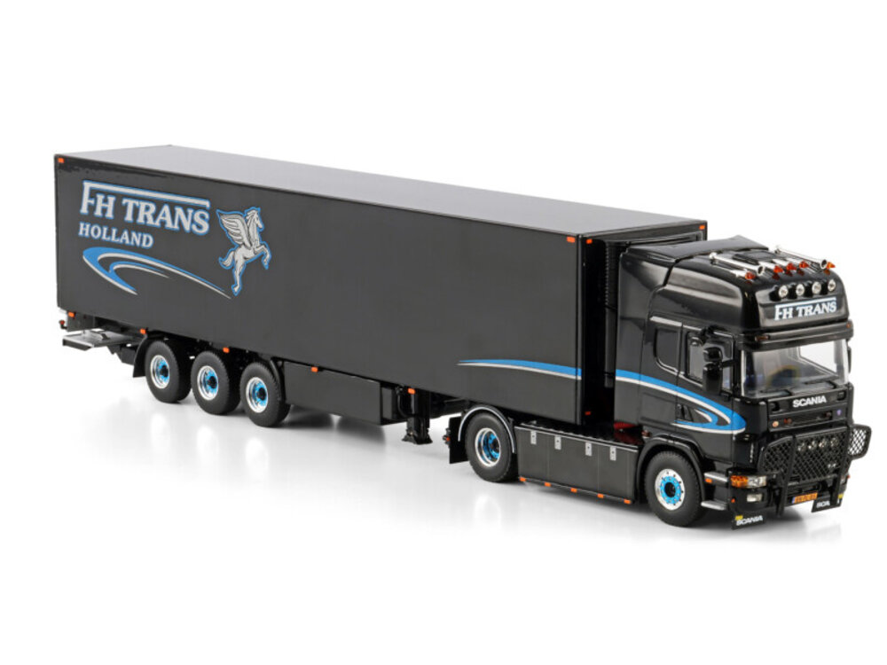 WSI WSI Scania 4-serie Topline 4x2 with 3-axle reefer tailer FH TRANS