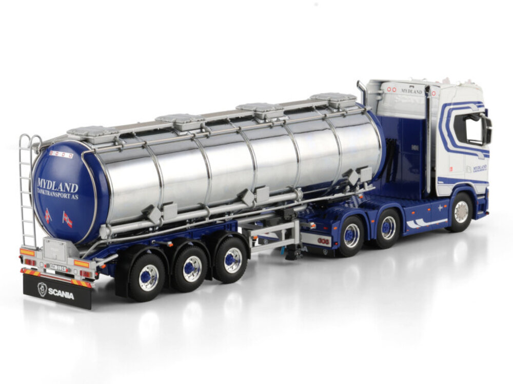 WSI WSI Scania S Highline 6x4 met 3-assige tank trailer MYDLAND