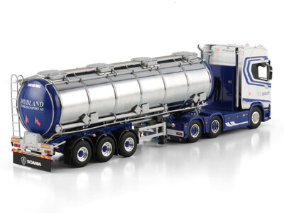 WSI WSI Scania S Highline 6x4 met 3-assige tank trailer MYDLAND