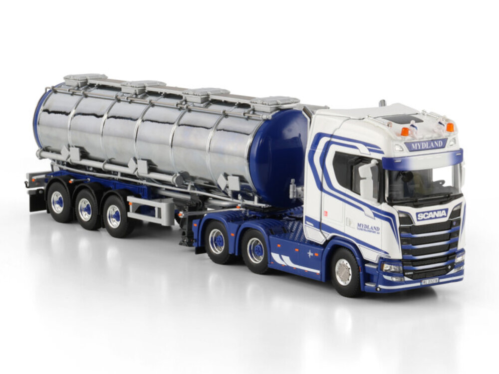 WSI WSI Scania S Highline 6x4 met 3-assige tank trailer MYDLAND
