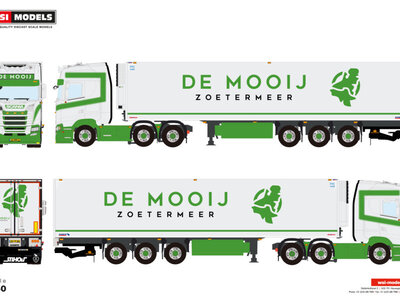 WSI WSI Scania S Highline 6x2 with 3-axle reefer trailer DE MOOIJ