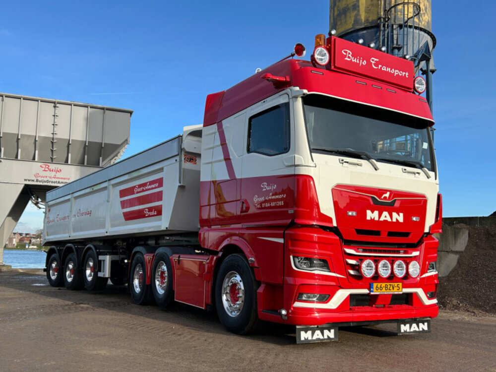 WSI WSI MAN TGX GM 6x2  with 3-axle tipper trailer BUIJS TRANSPORT